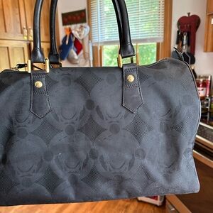 Authentic Gianni Versace Canvas & leather trim Boston Bag - Black  Great Bag 💼